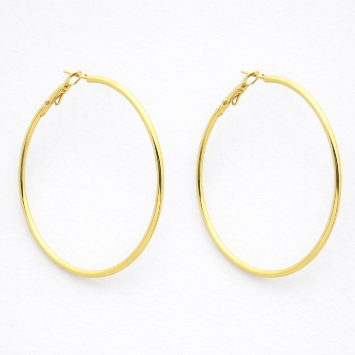 Créoles en acier inoxydable 70 mm