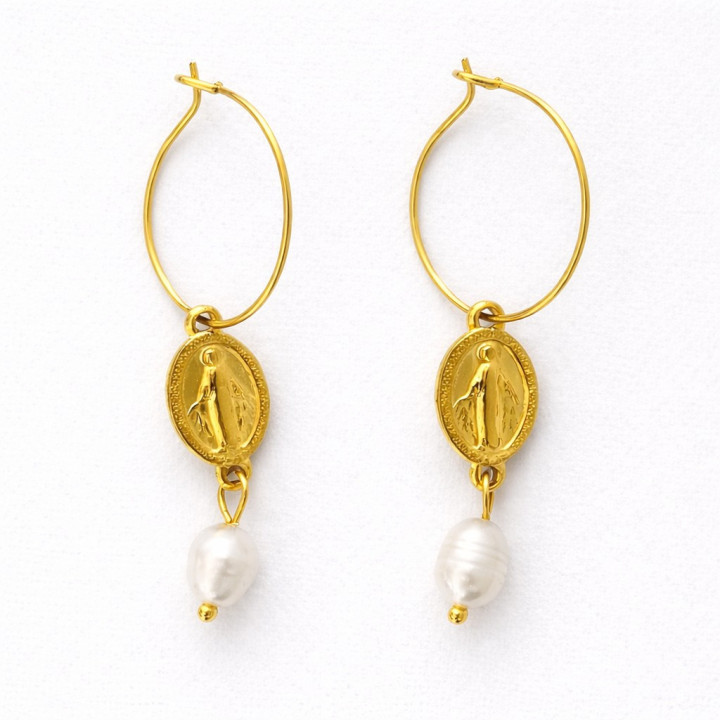 Boucles d'oreilles en acier inoxydable