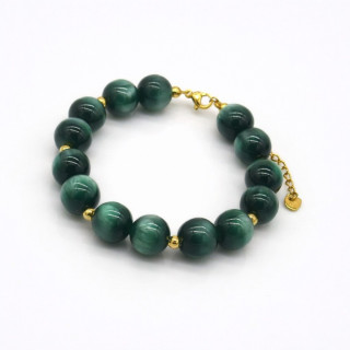 Bracelet en acier inoxydable avec perles acryliques