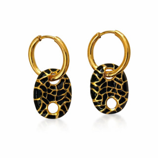 Boucles d'oreilles créoles ovales, mode