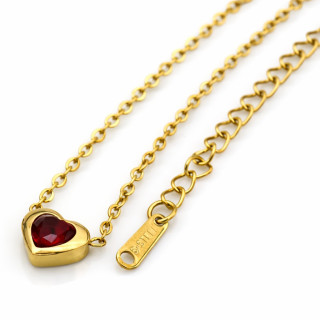 Collier cœur en acier inoxydable