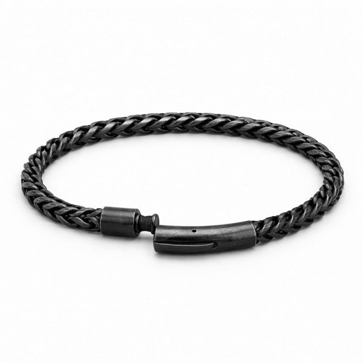 Bracelet chaîne Cubaine en Acier Inoxydable (2 longueurs)