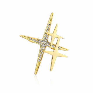 Broche en forme de croix avec des strass
