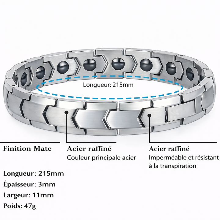 Bracelet Homme en Acier Inoxydable