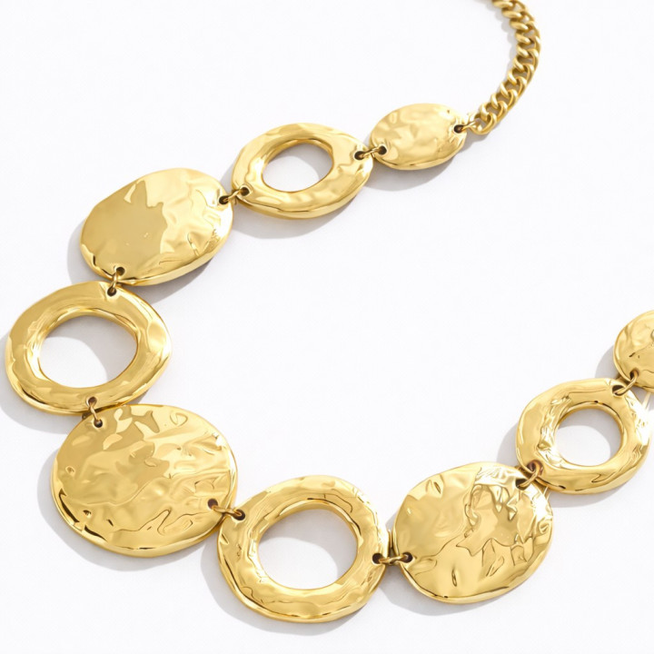 Collier  pour Femmes avec effets martelés, élégant