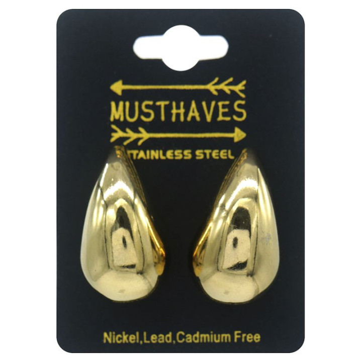 Boucles d'oreilles gouttes d'eau Acier inoxydable