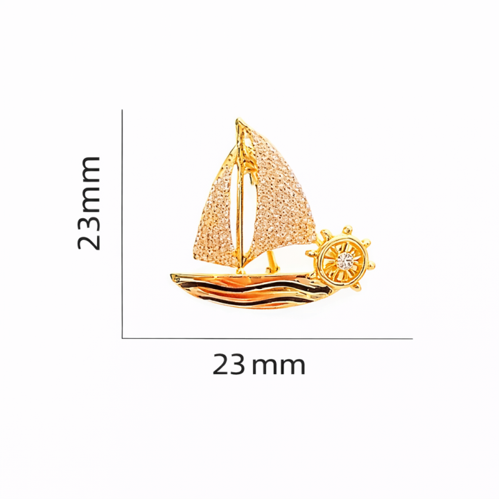 Broche voilier 23 mm X 23 mm