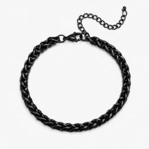 Bracelet chaine épaisseur 4mm noir