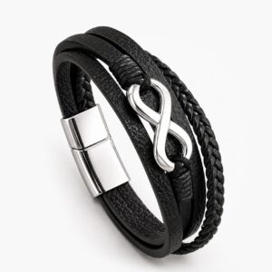 Bracelet Homme élégant en PU Boucle Infinité