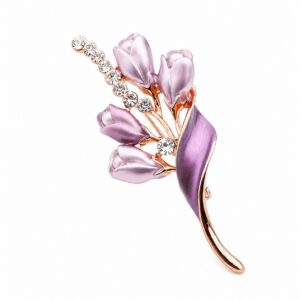 Broche Florale violette élégante